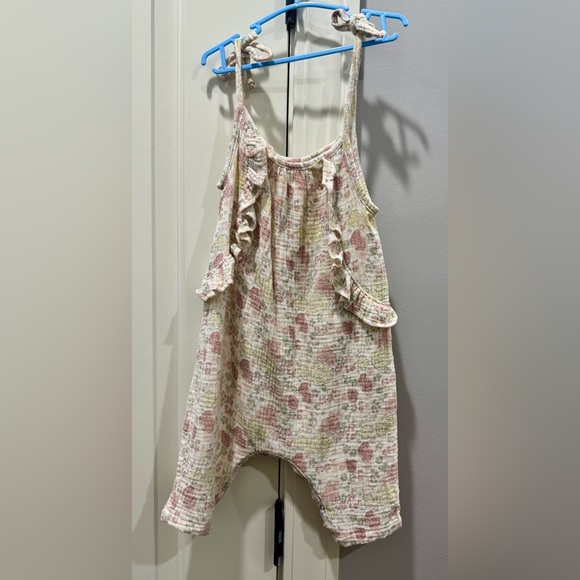 Charming Floral Kids Jumpsuit with Ruffles